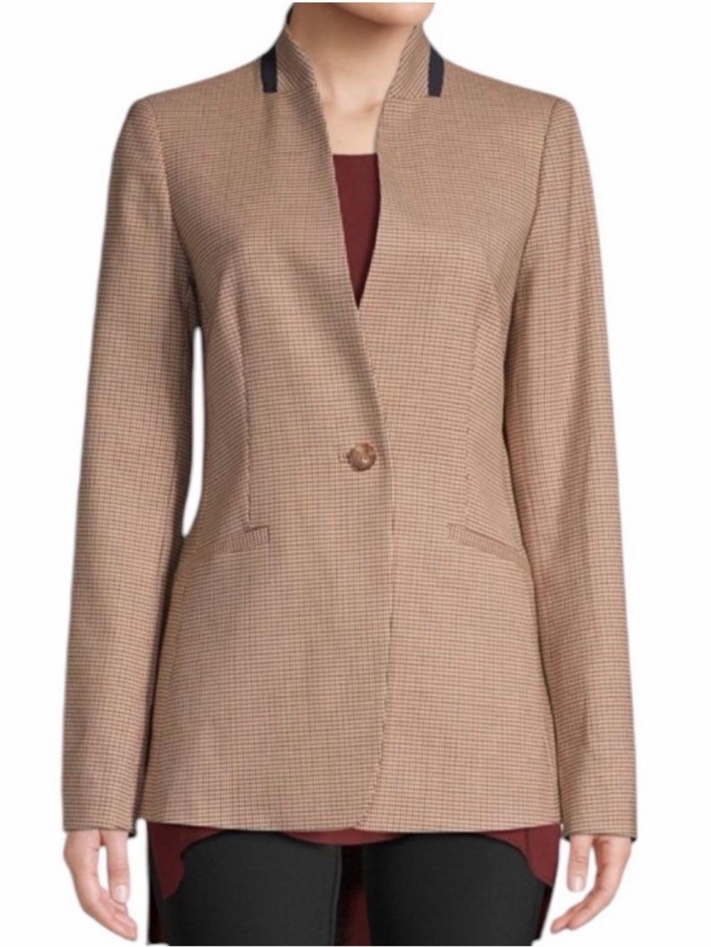 LAFAYETTE 148 NEW YORK Darcy Haberdashery Mini Check wool blazer Jacket